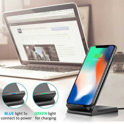 15W Fast Wireless Charger For Samsung Galaxy S22 S21 S20 S10 S9 S8 Note 10 9 USB Qi Charging Pad For iPhone15 14 13 12Pro 8plus